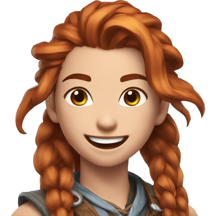 horizon forbidden west aloy face realistic laugh  emoji