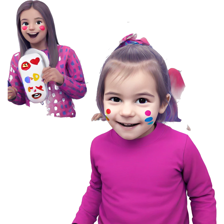 colorful facepaint party fun emoji