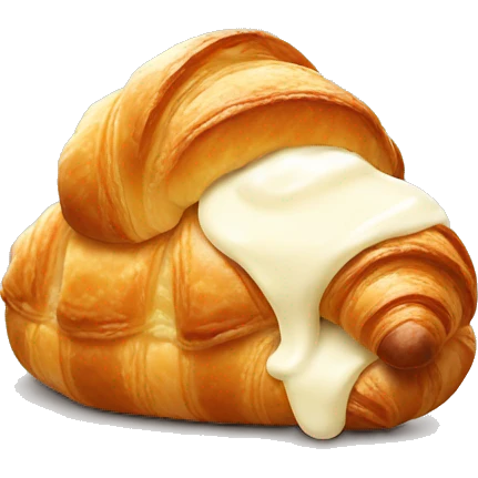 Croissant with cream emoji