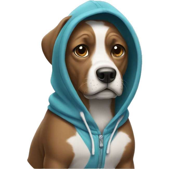 dog wearing hoodie emoji