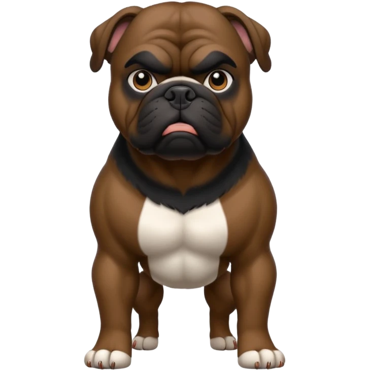black bulldog Y3 emoji