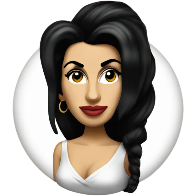 amy winehouse with a heart shaped beehive emoji