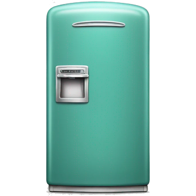 Realistic teal vintage fridge  emoji