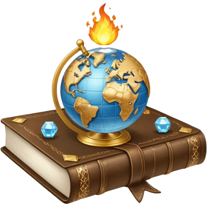 Combine these to make 1. 🌎💎📓🫥🔥⚖️ emoji