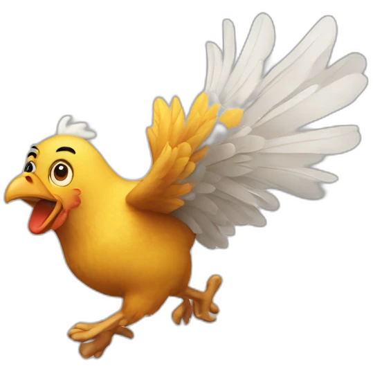flying chicken emoji