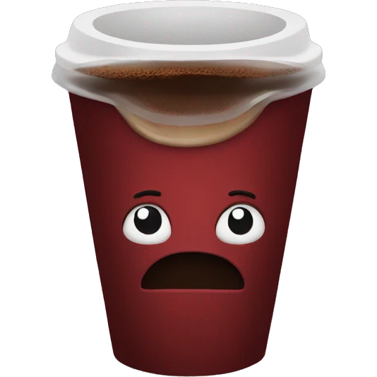 Dark red coffee emoji
