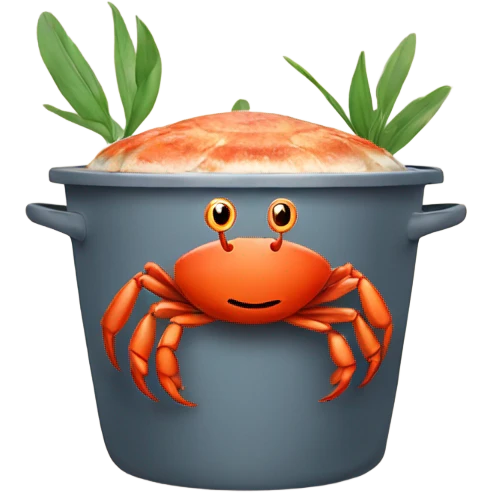 Crab in a pot emoji