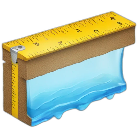 measure-water-block-with-yellow-ruler emoji