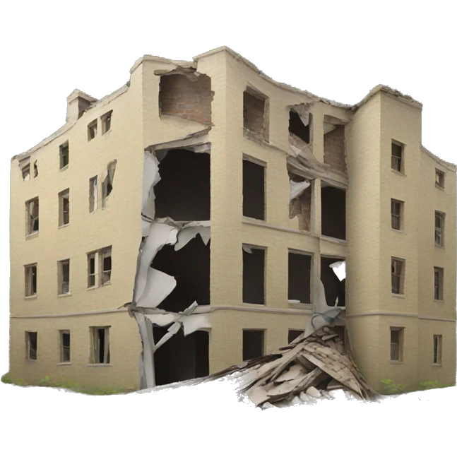Broken building emoji