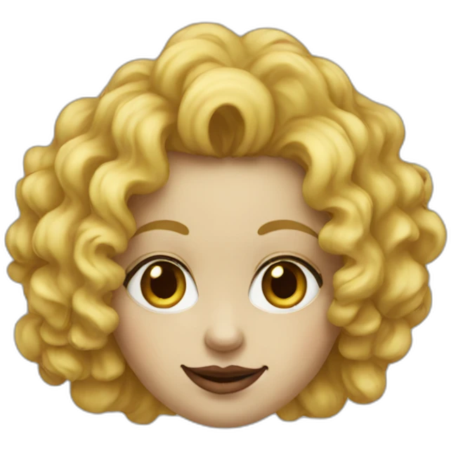 blonde-girl-curly-hair-big-nose-clown emoji
