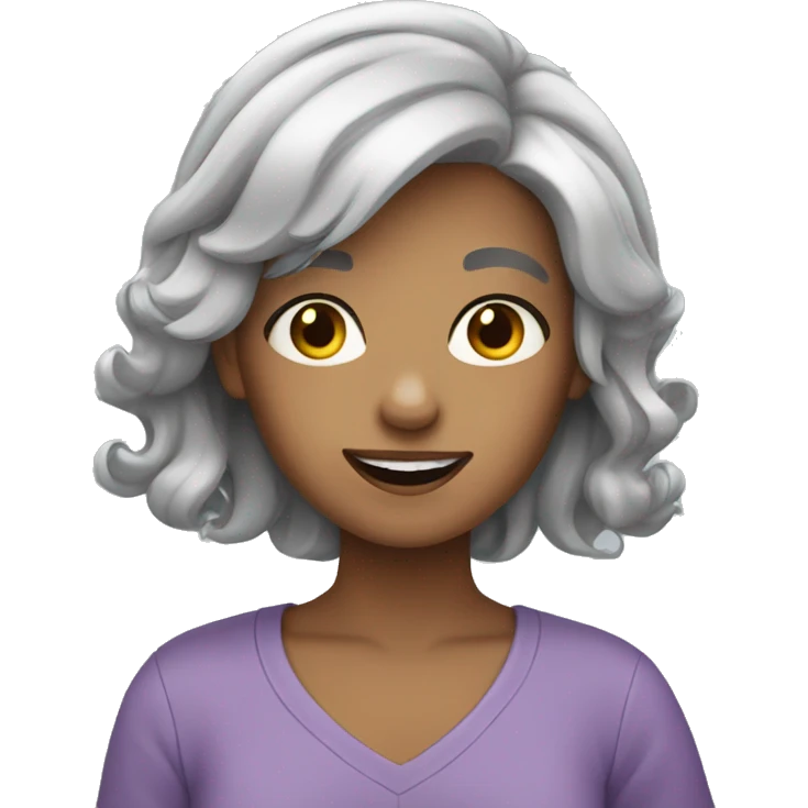 Grey hair girl thumbs u emoji