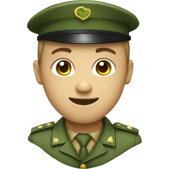military green heart emoji