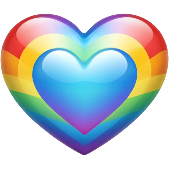 Small Rainbow heart emoji