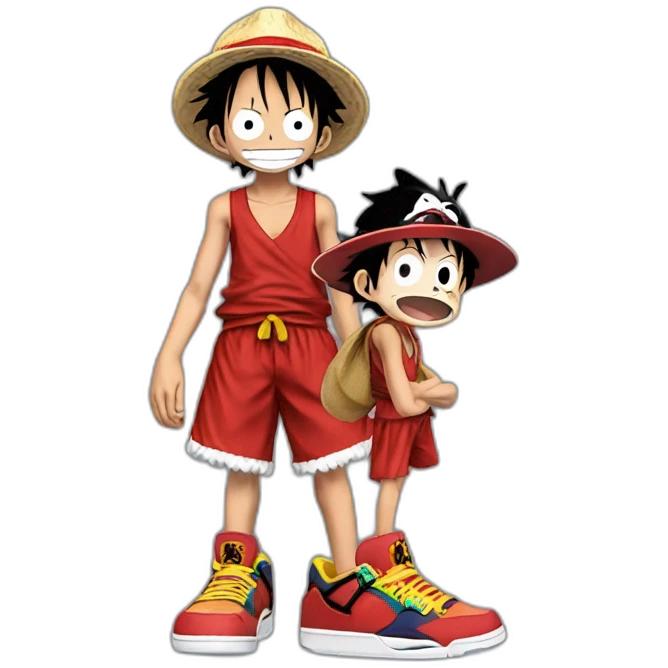 Monkey d Luffy with Jordan 4 emoji