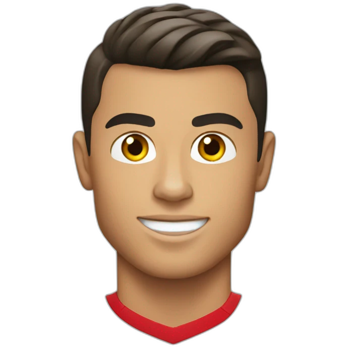 Cristiano Ronaldo with a red portugal shirt emoji