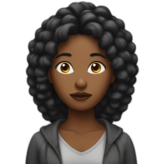 black woman confuse emoji