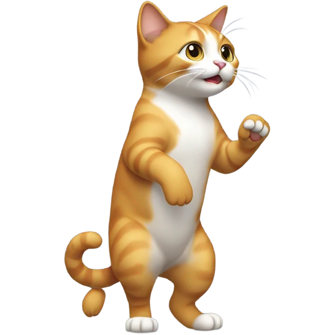 cat walking on 2 legs emoji