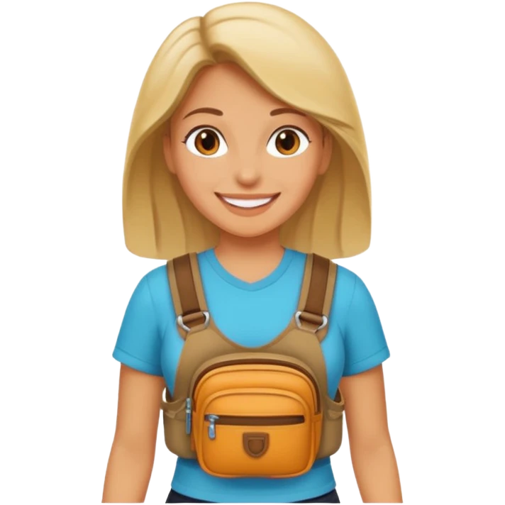 woman with waist bags emoji