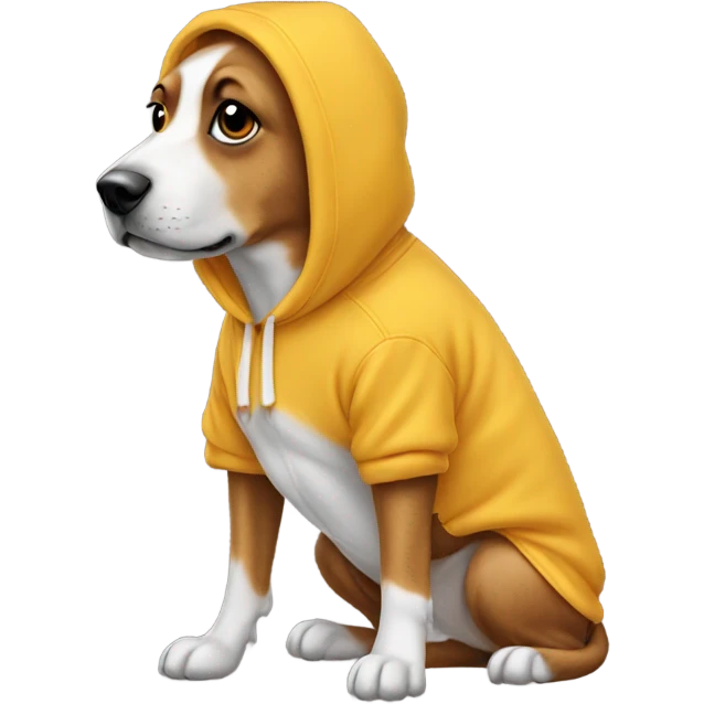 Dog wearing a suprem hoodie  emoji
