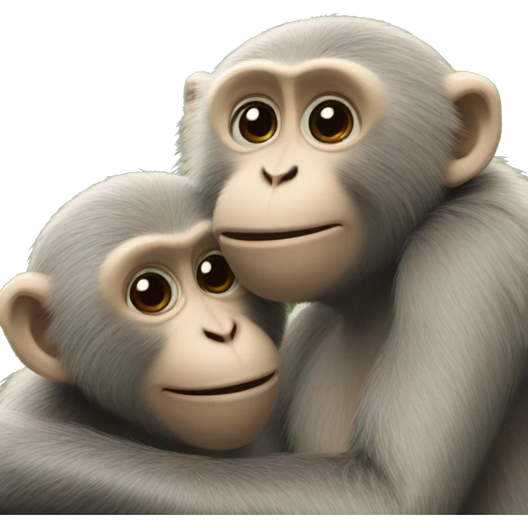 monkeys-hug-each-other emoji