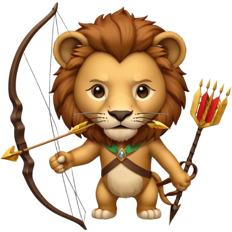 Lion with a bow and arrow emoji