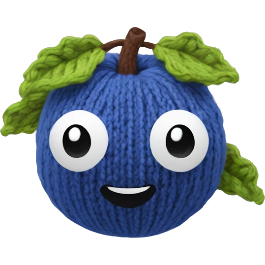 knitted blueberry emoji