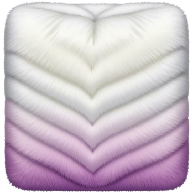 White fur blanket square ombre emoji