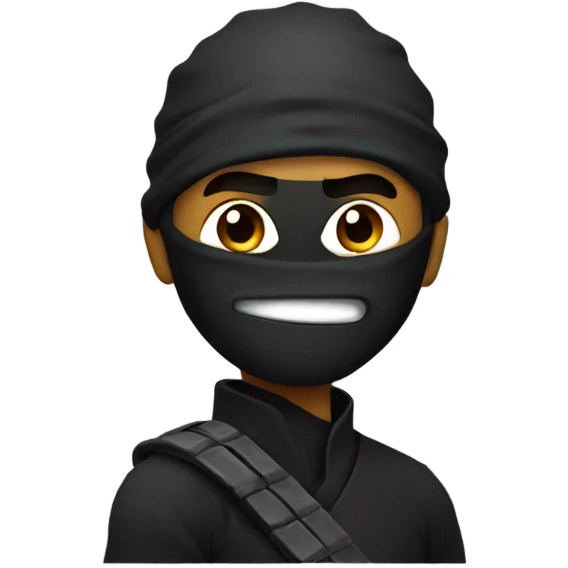 Ninja with a low taper fade emoji