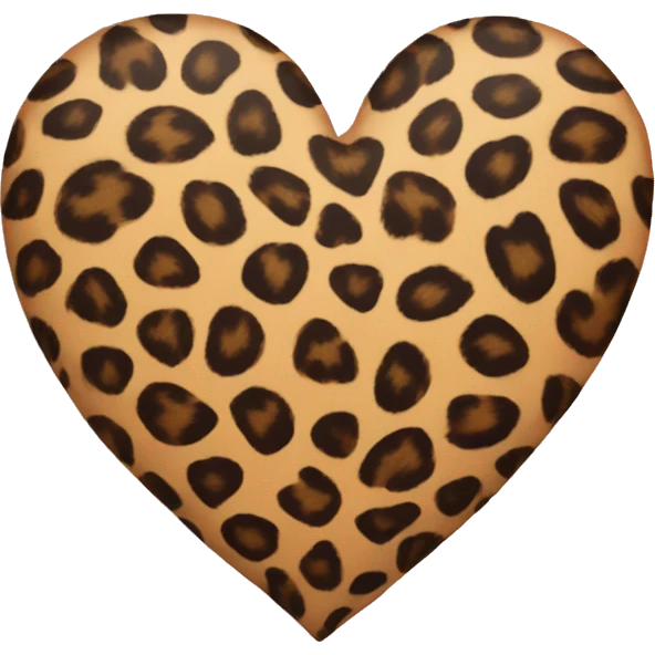 leopard print heart emoji