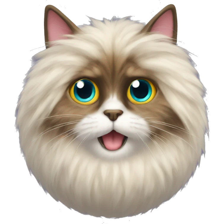 Furball cat fur ball eyeball  emoji