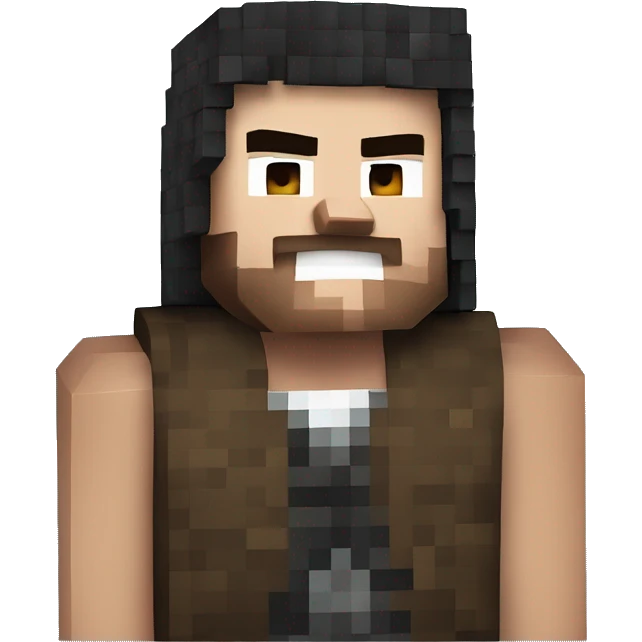 Jack Black as minecraft steve emoji