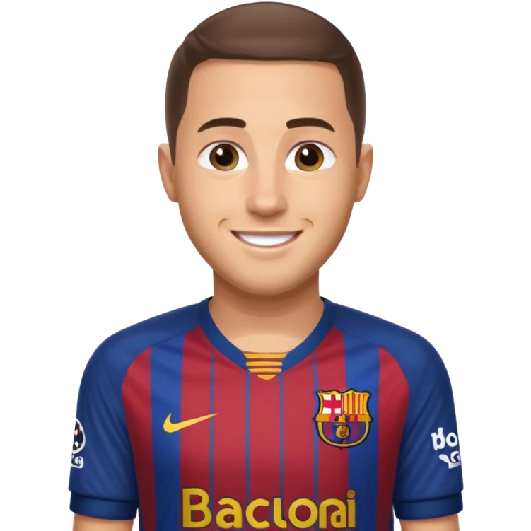 Crea a Eden Hazard con la camiseta del Barcelona emoji