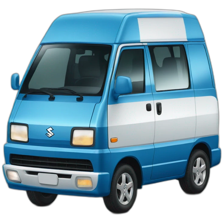Suzuki Blue van van go to Guadalajara emoji