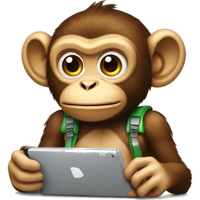 monkey playing video game emoji