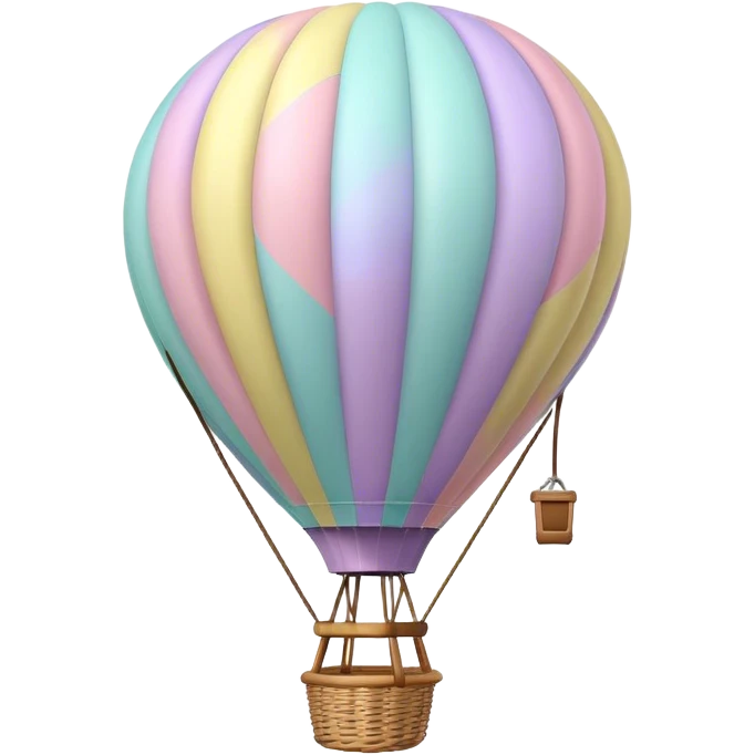 pastel hot air balloon  emoji
