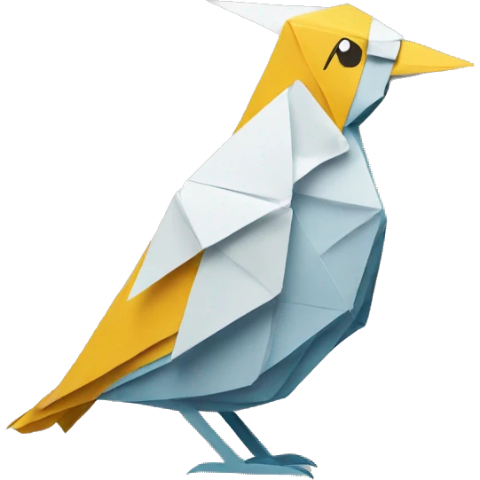 bird origami emoji
