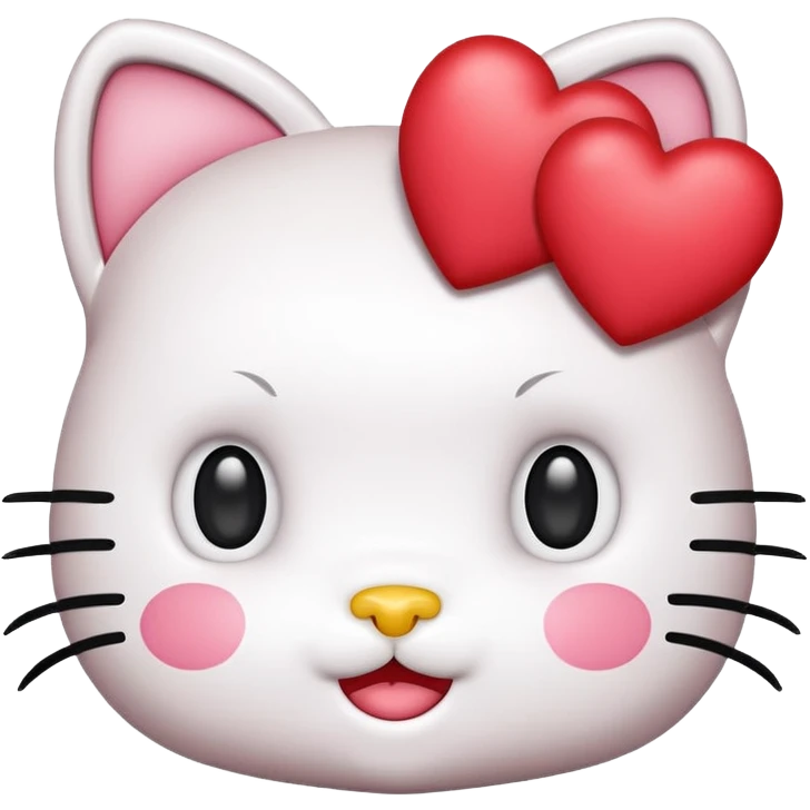 Hello kitty heart eyes emoji