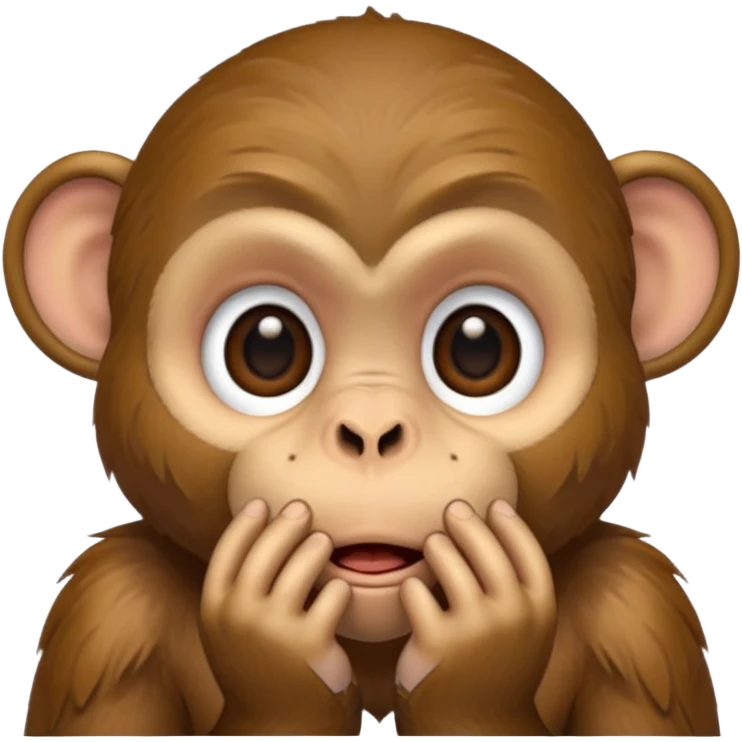 A monkey covering his mouth  emoji