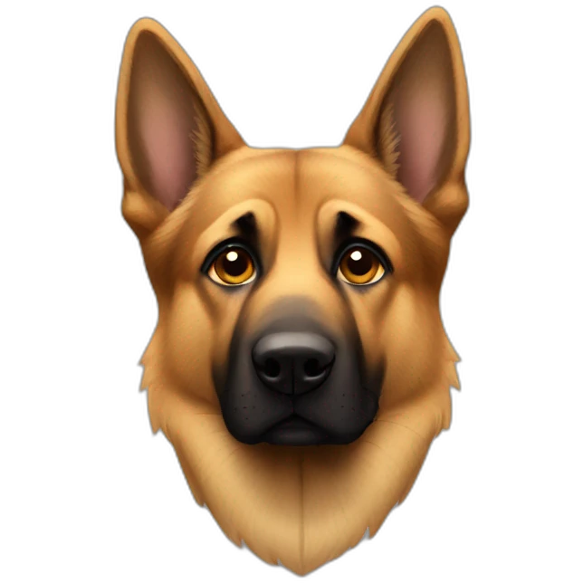 german sheperd sad face emoji