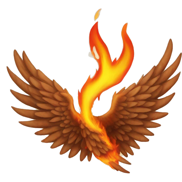 Wing on fire emoji
