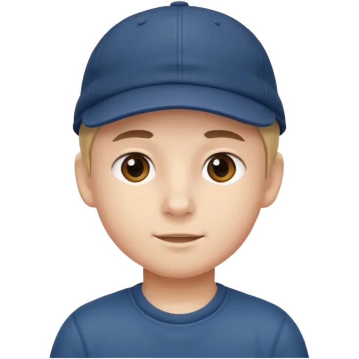 Faça um menino de boné emoji