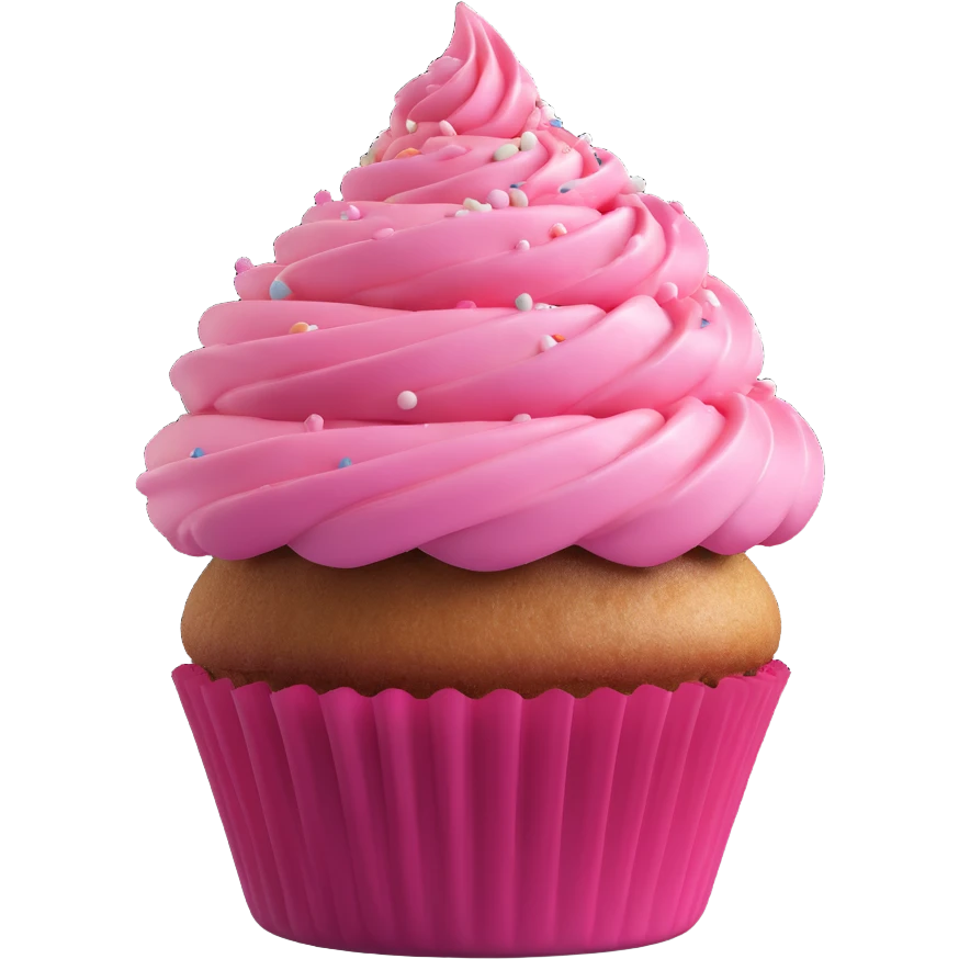 cupcake with pink icing emoji