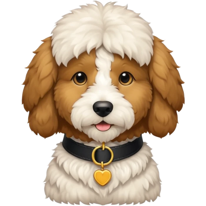 Golden doodle with black collar emoji