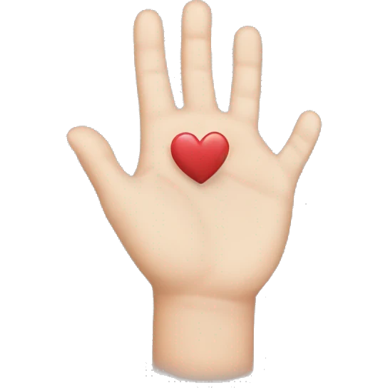 Hand heart emoji