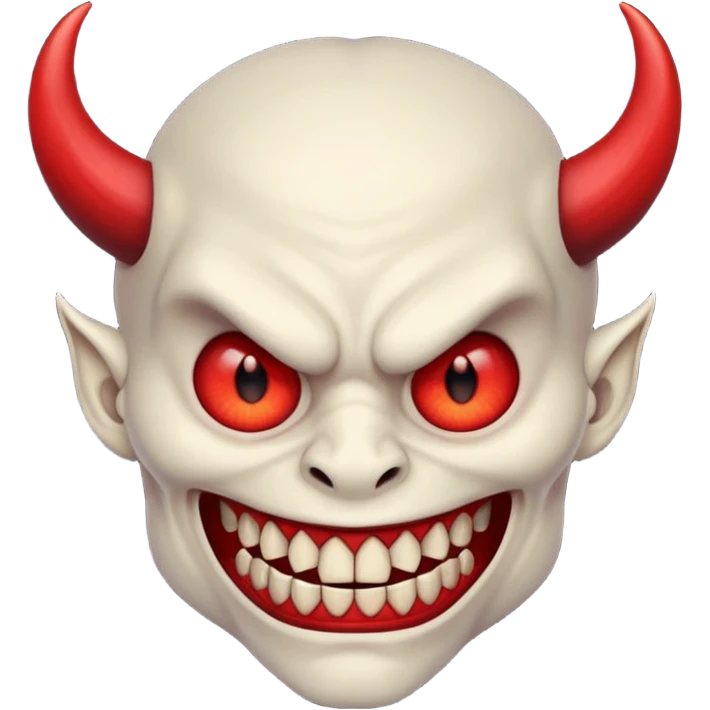 a demon face with a smirk emoji