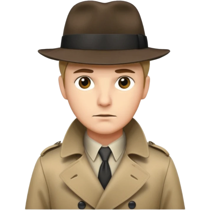 classic detective with trench coat and hat emoji