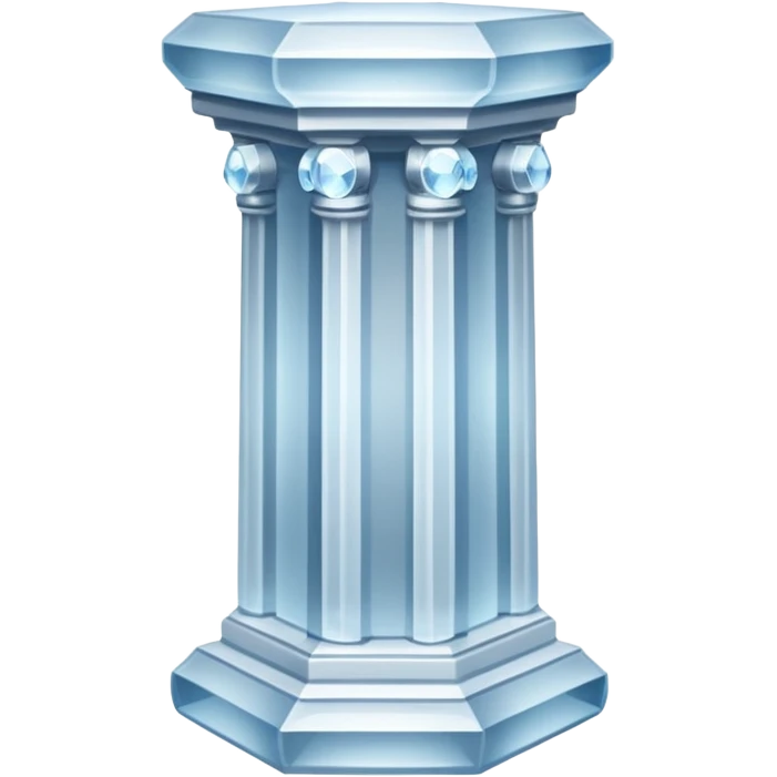 generate beautiful white crystal capital pillar emoji