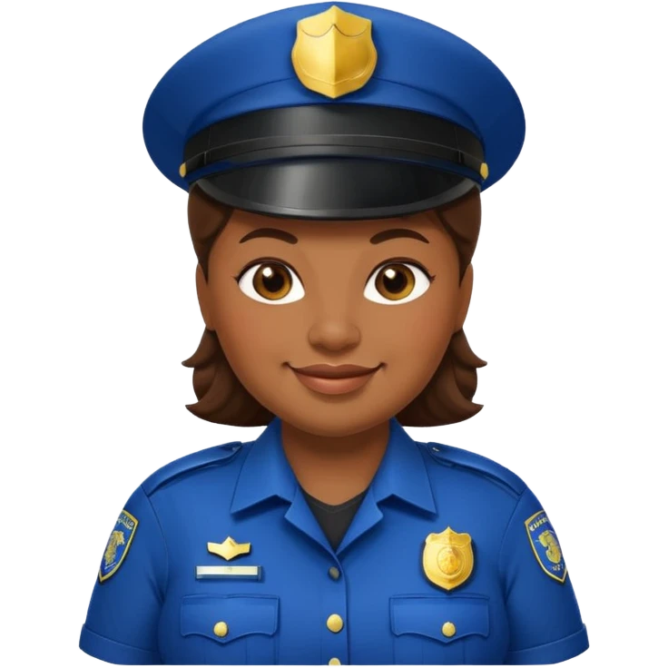 Fat female police officer emoji