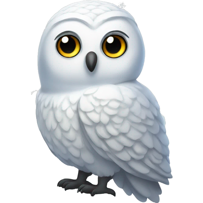 Snow Owl Christmas emoji