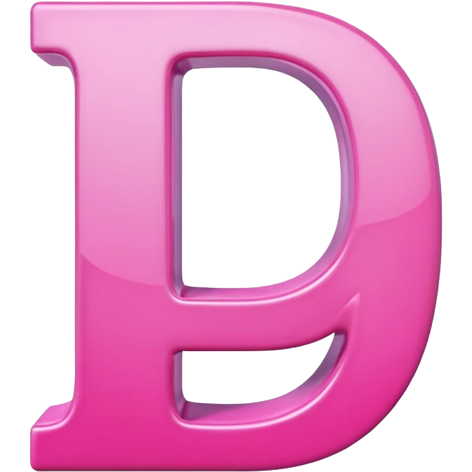 mix color pinks 3d letter p emoji
